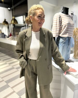 LizaGZ linen blazer Stone Gray