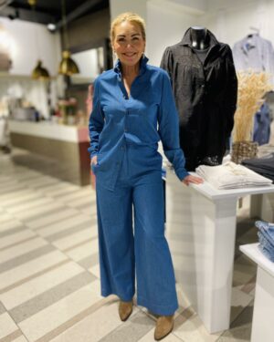 Denim high waist pants Light blue denim