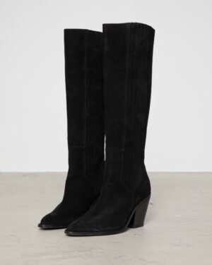 Wilma Knee Boot Black Suede