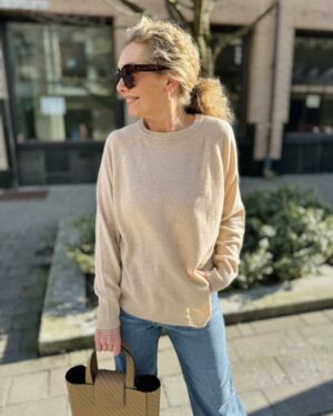 PULL COL ROND LIQUETTE ML Beige Chine