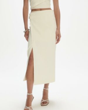 Overlap skirt Off-White