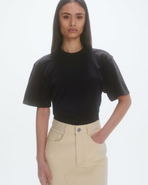Shaped tee Noir