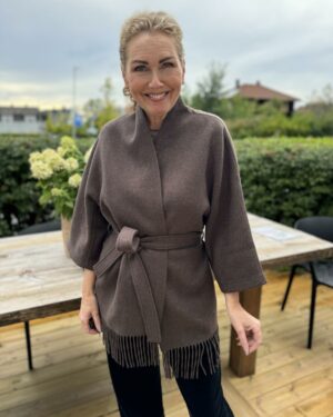 Akila Lambswool Jacket, Brown Mel