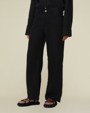 Culotte Black Linen