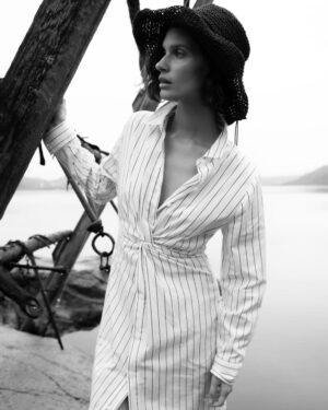 Livia Dress Cream Stripe