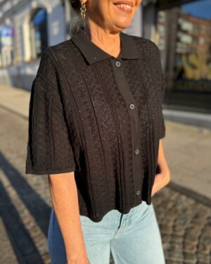 Kelp Crochet Shirt Black