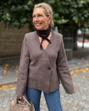 Marie Louise Knit Cardigan Brown Melange