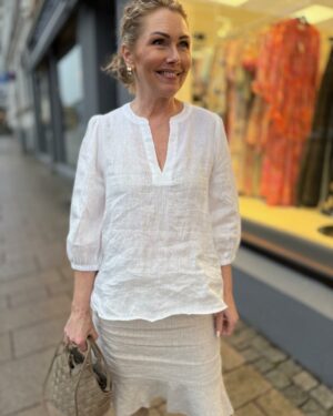 Tanja Linen Blouse Offwhite