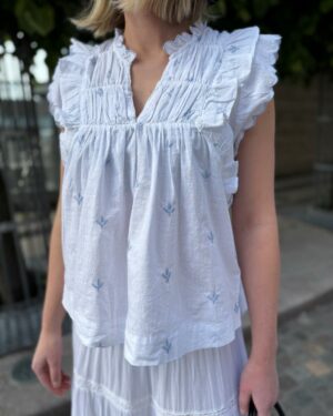 Jayla Embroidery Top White