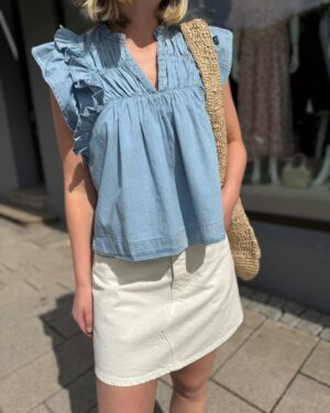 Jayla Denim Top Light Denim