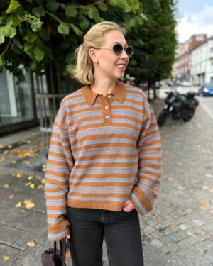 Olivia Polo Brown Stripe