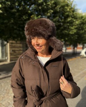 Furry Trapper Hat Dk. Brown