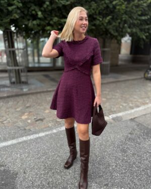 Dottie Mini Dress Burgundy