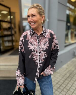FRIME Bluse Paisley Sort