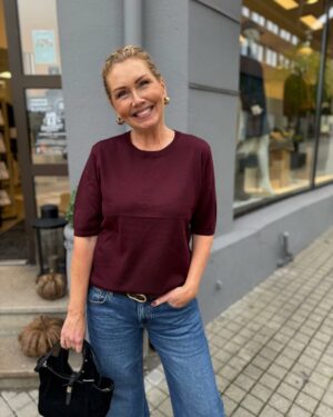 Merino T Shirt Burgundy