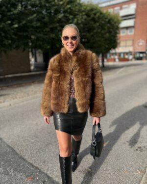 Posh Short Coat Dk Brown
