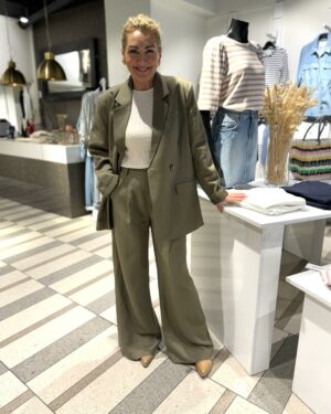 LizaGZ linen blazer Stone Gray