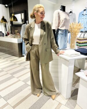 LizaGZ linen HW pants Stone Gray