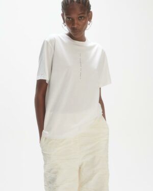 Vertical logo tee White