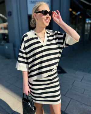 GZalli pullover Black/Ivory Striped