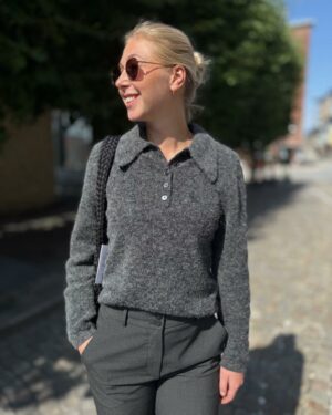 GZalpha polo pullover Charcoal Melange