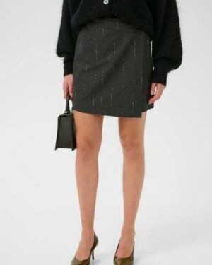 GZadira MW wrap skirt Dark Grey Melange