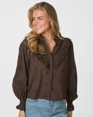 Degas Blouse Dark Brown