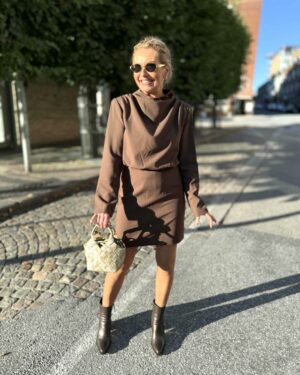 Beverly Short Dress Brown