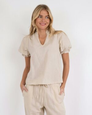 Odesa Linen Blouse Sand