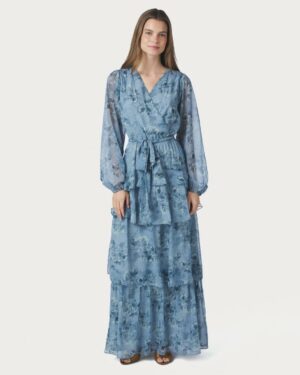 Denila Crepe Print Dress