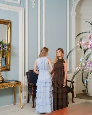 Marli Solid Chiffon Dress