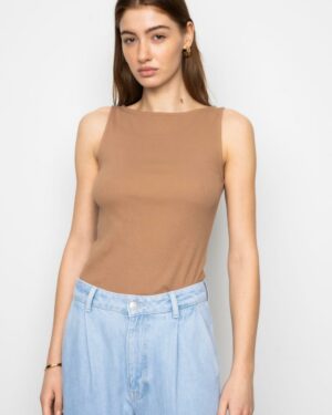 Peggy Rib Boatneck Top