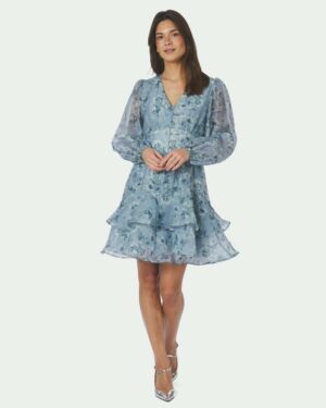 Mabella Crepe Print Dress