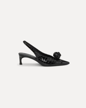 Slingback Knot Pump Leather