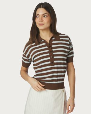 Emira Knit Polo Top