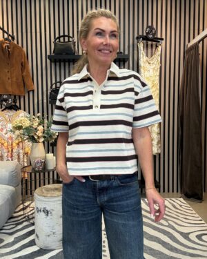 Vennera Triple Stripe Polo Tee