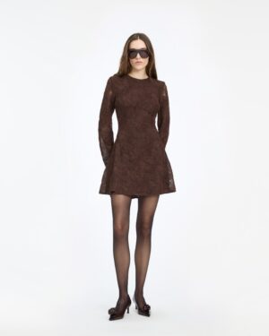 Flower Mesh LS Dress