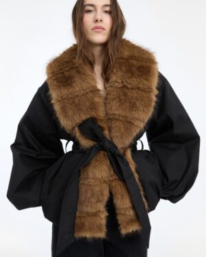 Fax Fur Collar Jacket
