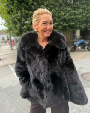 FAUX FUR FLARED JACKET