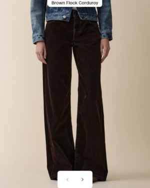 Kyoto Brown Flock Corduroy