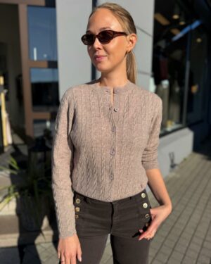 Cable knit cardigan