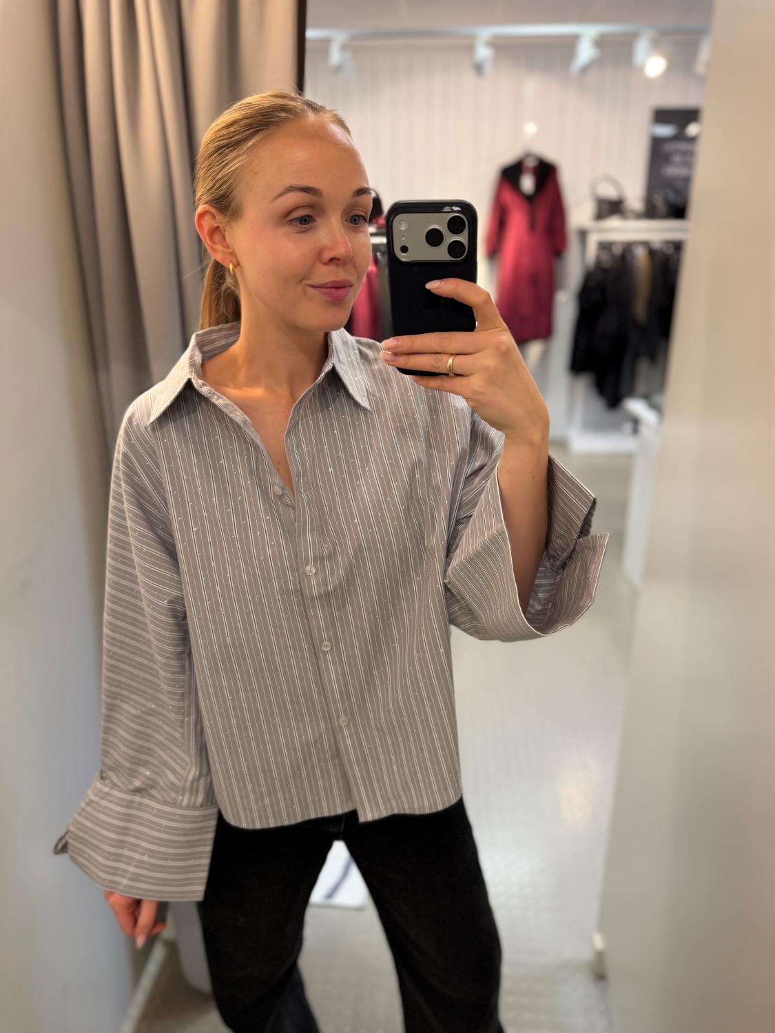 IBEN ATARI EMBELLISHED SHIRT GREY