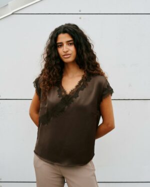 Benera Heavy Sateen Lace Blouse