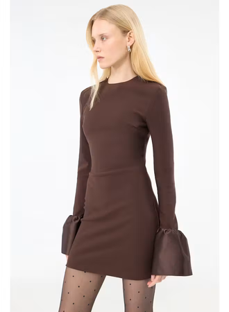 Frill Sleeved Mini Dress